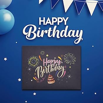 Amazon.com: jhwsxtek Birthday Cards Fireworks Pop Up Cake
